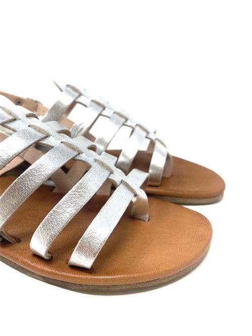 Sandalo donna con listini IL LACCIO | 5493LAMINATOARGENTO